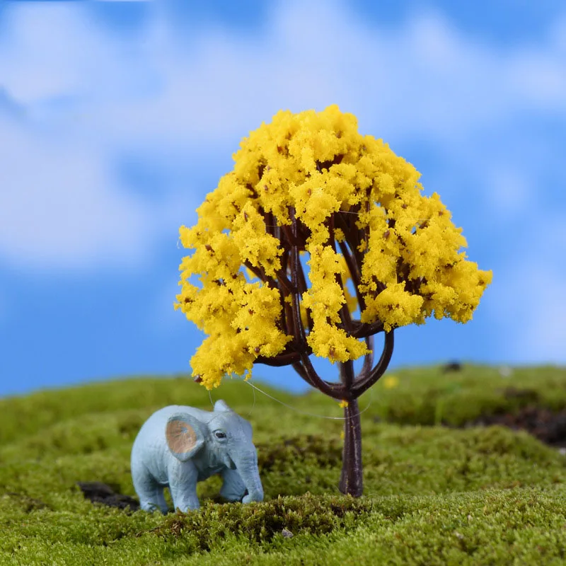 1 шт. мини дерево Фея садовые украшения миниатюры микро пейзаж изделия из смолы фигурка бонсай садовый Террариум аксессуары - Цвет: 1