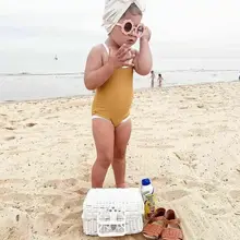 Новые летние модные трикотажные повседневные Боди без рукавов для новорожденных мальчиков и девочек Летняя Повседневная пляжная одежда для отдыха