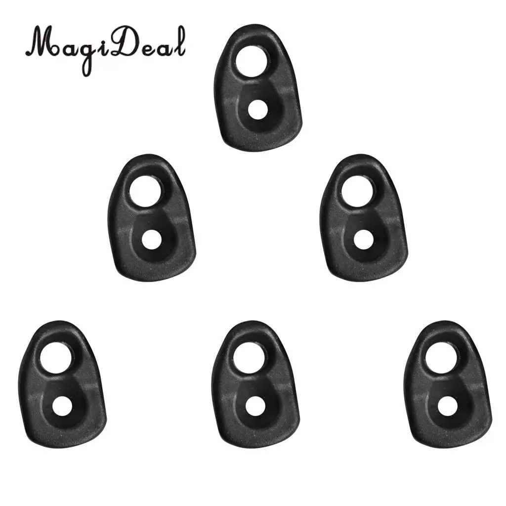 MagiDeal Heavy Duty 6Pcs Kayak Canoe Single Eyelet Tie Down Loop Safety Deck Fitting Replacement Kit for Rowing Boat Water Sport