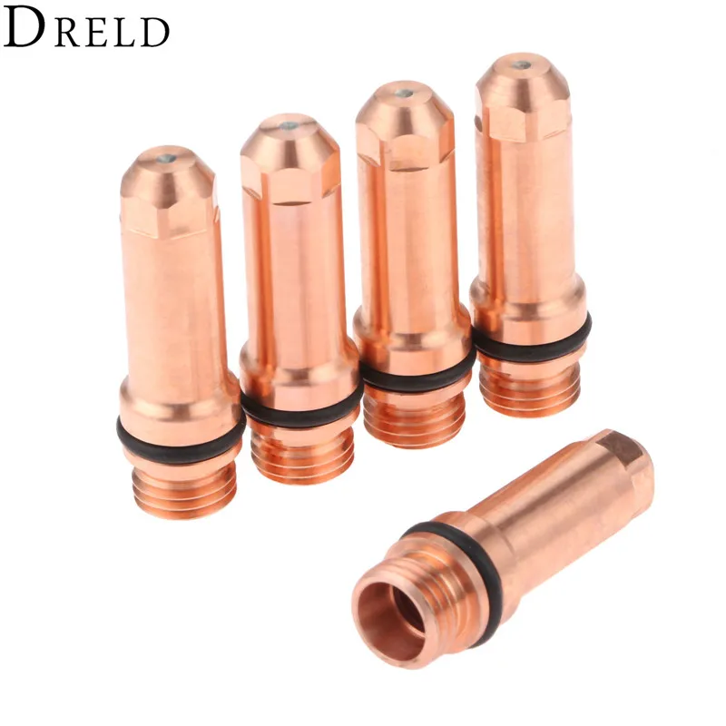 DRELD 5Pcs Plasma Electrode 220487 130A Air or O2 for Plasma Cutting Torch Consumables Welding & Soldering Supplies