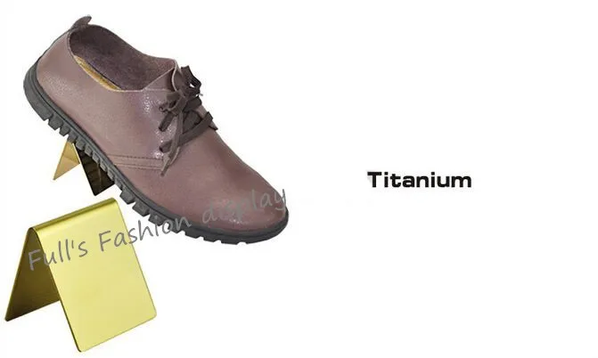 Модная простая v-образная титановая Золотая подставка для обуви из нержавеющей стали, подставка-держатель для товаров, подставка для обуви, 10 шт