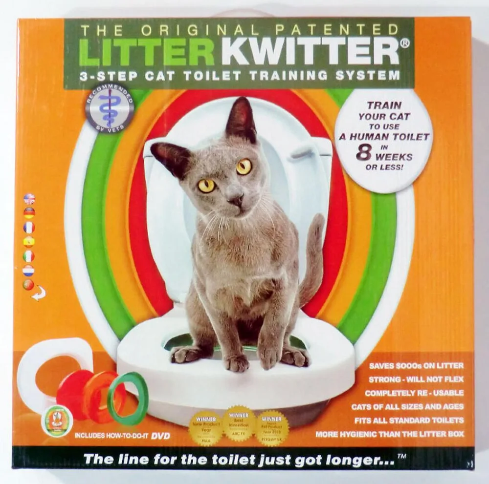 3 Step Cat Toilet Training System Kit Colourful Plastic Training
