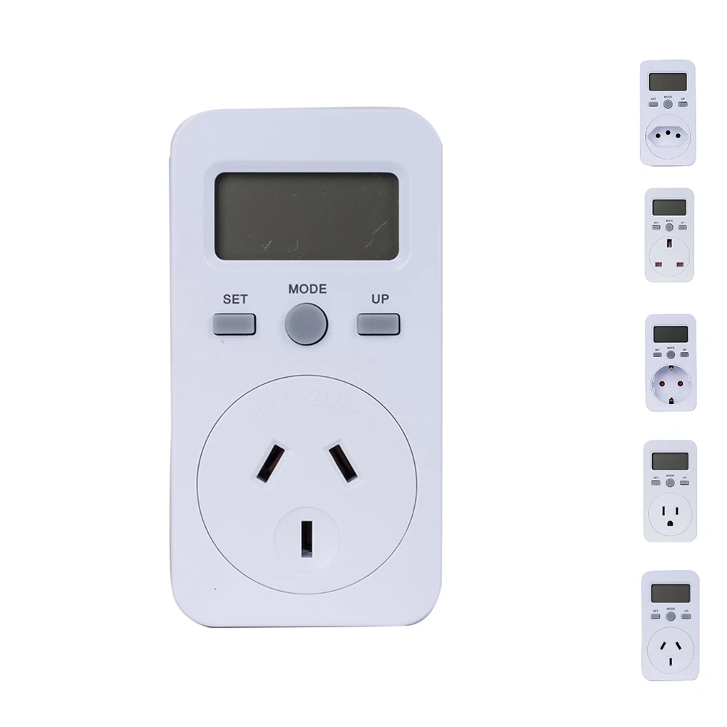 

LCD Digital Energy Meter Socket Plug-in Power Detector Electric Test Energy Meter W KWH Price Wattmeter Multifunction Socket