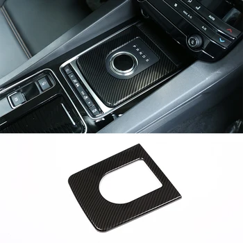 

Carbon Fiber ABS Central Console Gear Shift Frame Cover Trim For Jaguar F-Pace X761 XE X760 XF X260 2016-2018 Car Accessories