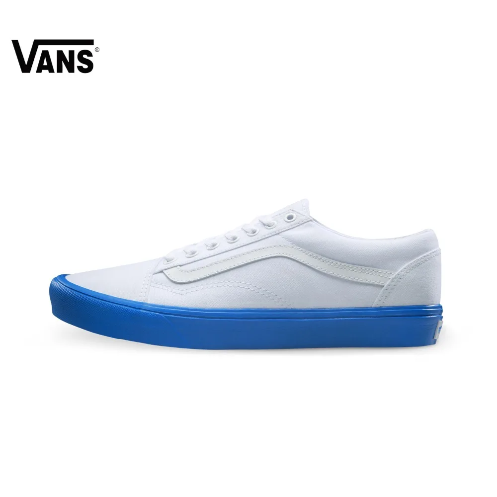 

Original Vans White and Blue Color Men's and Women's Unisex Skateboarding Shoes Sport Shoes Sneakers