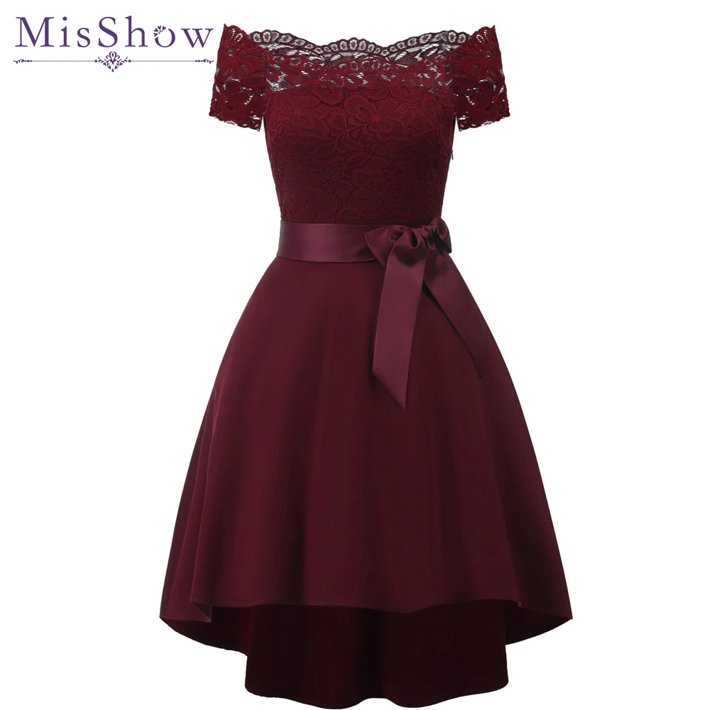 Cocktail Dresses Simple A-Line lace Elegant Summer Women 2019 Short Vestidos Off the Shoulder Sexy Women Cocktail Dresses