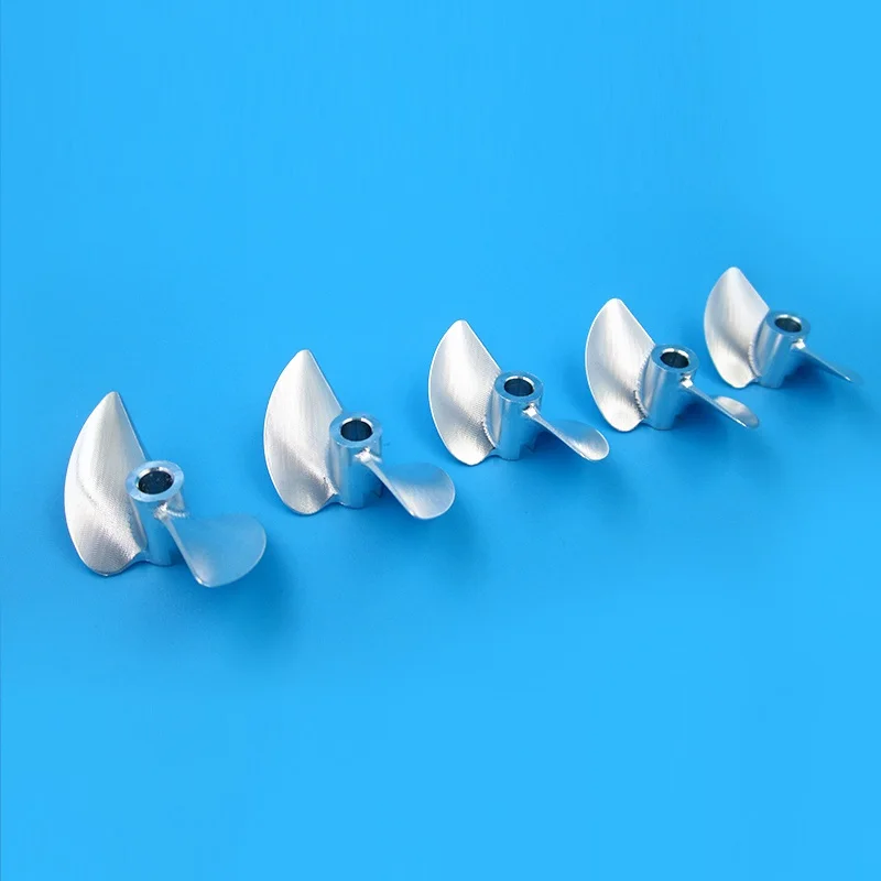 

metal props 2-blade 4.0mm shaft size 30-45mm outer diameter CNC machined 7075 alu alloy propeller for RC high speed racing boats