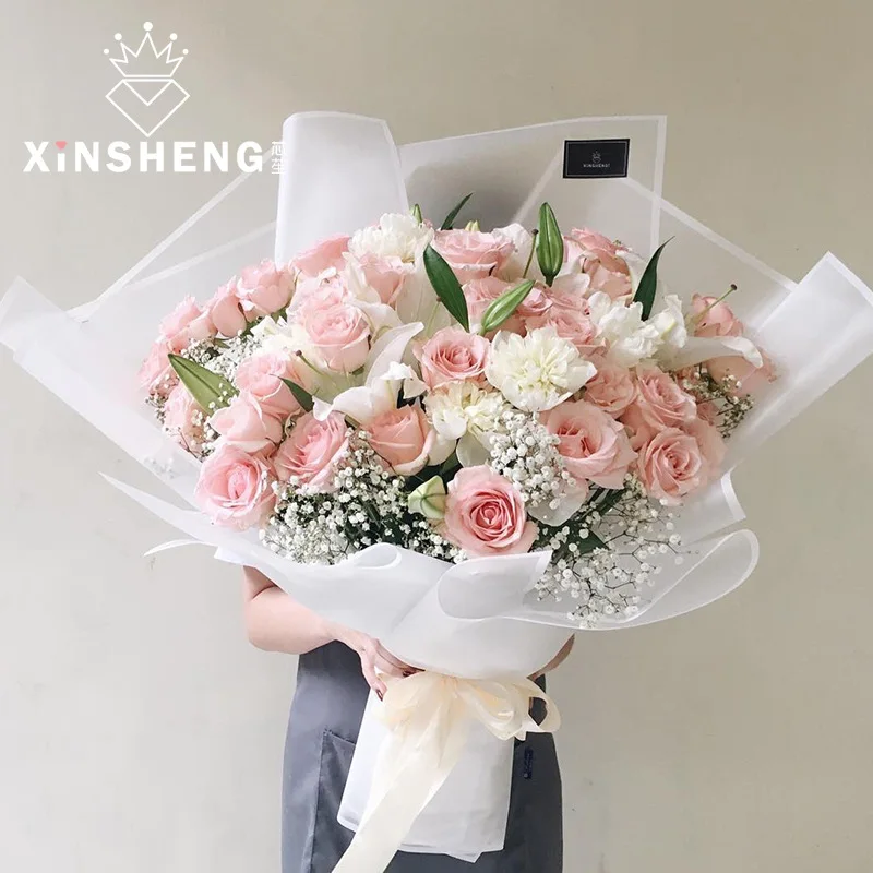 Ramo de flores de papel coreano para envolver regalos, Material de embalaje  de tienda Floral, 20 unidades por lote - AliExpress