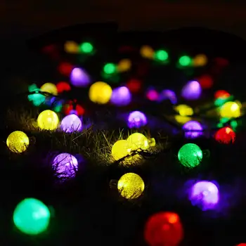 

7M 50LEDs Bubble Ball Shape Solar Lamp Waterproof Lighting String Holiday Outdoor led strip Christmas Party Wedding Decor