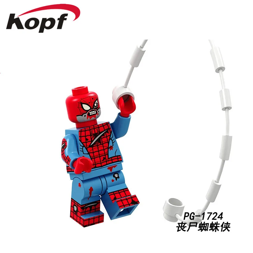 

Singel Sale Joker Wonder Zombie Spider man Woman Brick Building Blocks Action Figures Learning For Children Gift Toys PG1724