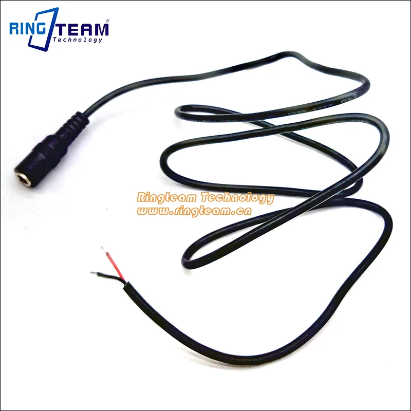 2Pcs DC 5.5x2.5mm Female to Nake Wire Extension Power Cable Allows 3A Electronic Current for Digital Camera / Monitor / Player