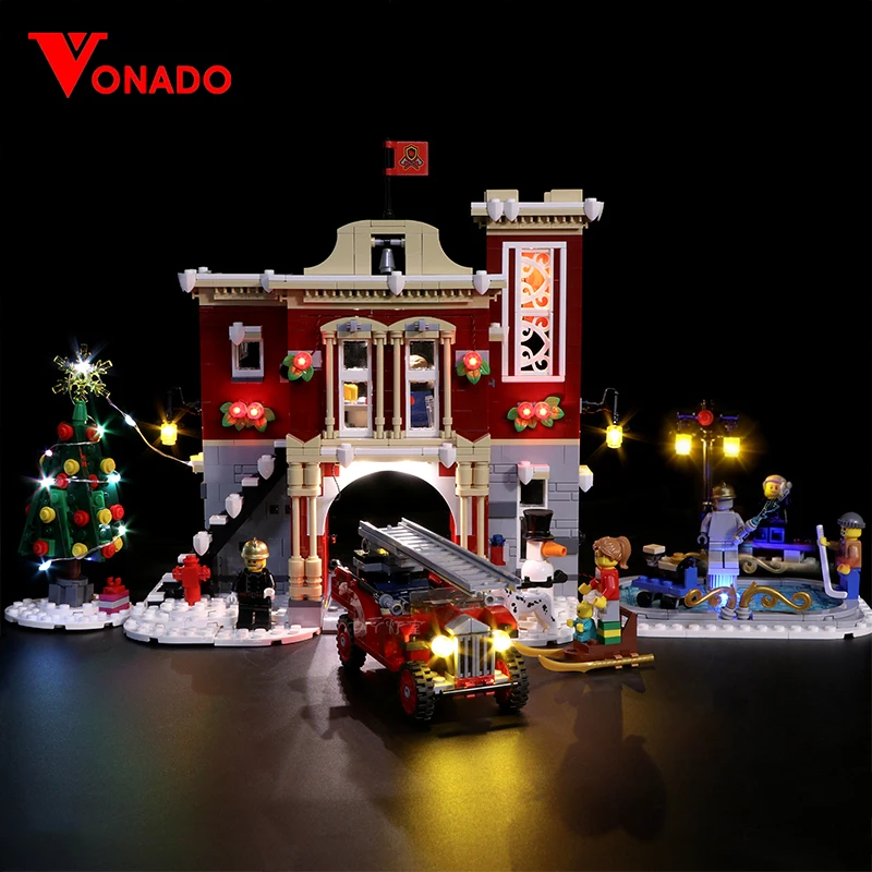 lego christmas train lights