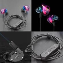 Плотным верхним ворсом KZ Беспроводной Bluetooth расширения модуля 0,75 мм 2 Pin съемный обновления кабель Применение для ZSR ZST ZS10 ZS6 ZSA AS10 BA10 AS06 лампа указателя V80 X6