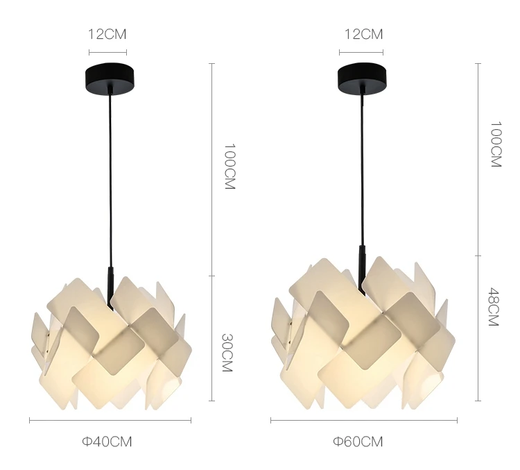 LuKLoy Nordic Modern Pendant Light Acrylic Piles Hanging Lamp Bedside Dining Table Pendant Lamp Loft Suspension Lighting Fixture (6)