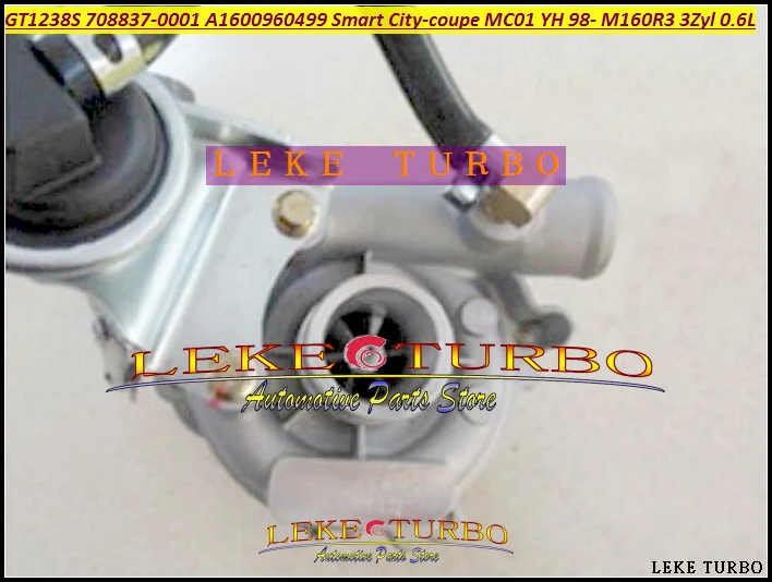 TURBO GT1238 708837-0001 708837 1600960499 A1600960499 Turbocharger For Smart City-coupe 98- MC01 YH M160R3 3Zyl 0.6L (2)