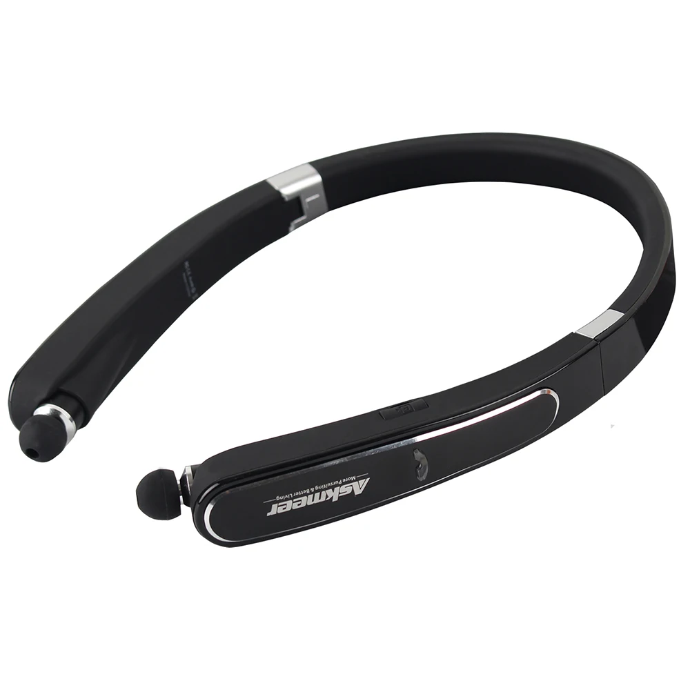 Askmeer Sports Bluetooth Earphone Neckband Earbuds Headset Wireless Handsfree Foldable Headphones with Mic for iPhone Xiaomi (5)