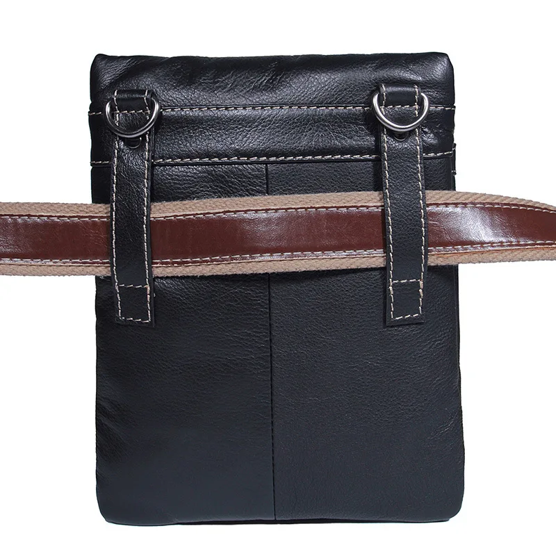 Новая повседневная черная Мужская сумка через плечо из натуральной кожи, мужская сумка через плечо, качественная Водонепроницаемая дорожная сумка для IPad
