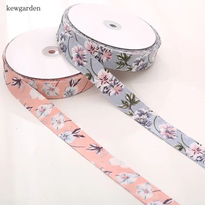 Kewgarden Wholesale Printed Floral Chiffon Ribbons 1 1/2" 40mm Handmade