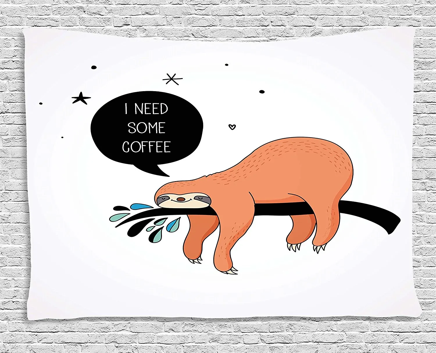 Animal Decor Tapestry Australian Bear Type Lazy Shy Smiling Cute Spirit