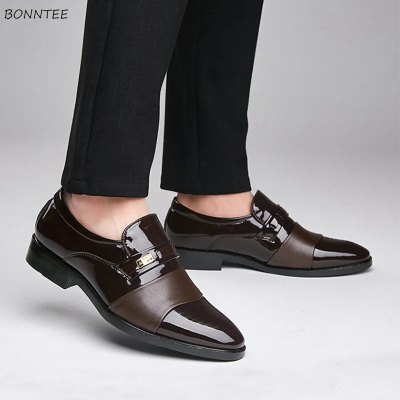 Men s Dress Shoes Classic High Quality Leisure All-match British Style Patent Leather Pointed Toe Shoe Men Daily Large Size New Men s Dress Shoes Classic High Quality Leisure All-match British Style Patent Leather Pointed Toe Shoe Men Daily Large Size New