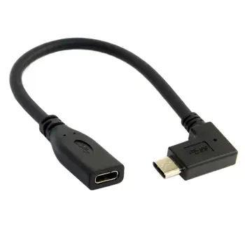 

10pcs/lot CY Right Angled 90 Degree USB-C USB 3.1 Type C Male to Female Extension Data Cable