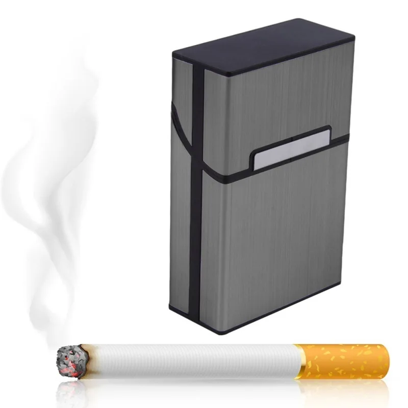 

2019 Hot Sale Cigar Cigarette Case Light Aluminum Cigars Tobacco Holder Pocket Box Storage Container Ship from US