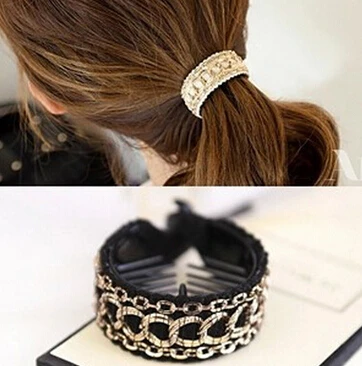 

New arrival Fashion women's Chain punk rock hair gripper girl's hairs claws clip hairpin gum hair accessory