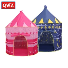 QWZ Игровая палатка, портативная складная палатка Tipi Prince, складная палатка для детей, мальчиков, замок, игровой домик, детские подарки, уличные игрушки, палатки