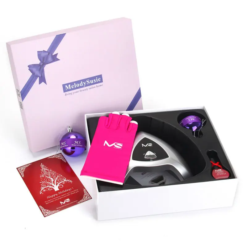 

MelodySusie free shipping 36W LED Lamp& Gel Polish Art Tools polish nail Set Kit gel manicure set tools Gift Box