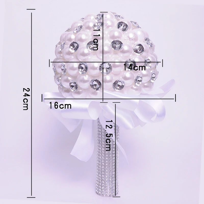 Большой жемчуг и кристаллы невесты букеты Свадебные цветы Ramo De Novia искусственный Ramo De Novia Con Cristales высокое качество WP2547