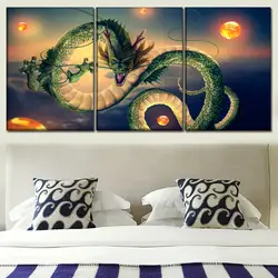 Холст фотографии дома декоративные 3 предмета в комплекте Дракон картины с шарами стены книги по искусству аниме принты плакат отель