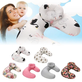 

U Shaped Nursing And Infant Support Pillow Mother Breast-feeding Pillow for Mommy with Bonus Floral Pattern Baby Feeding Pillow
