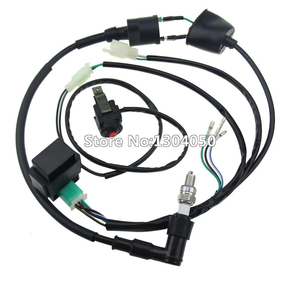 Wiring Loom Harness Kill Switch Ignition Coil 5 Pin AC CDI C7HSA Spark Plug Kits for 50 160CC Pit Dirt Bike new-in Motorbike Ingition from Automobiles ...