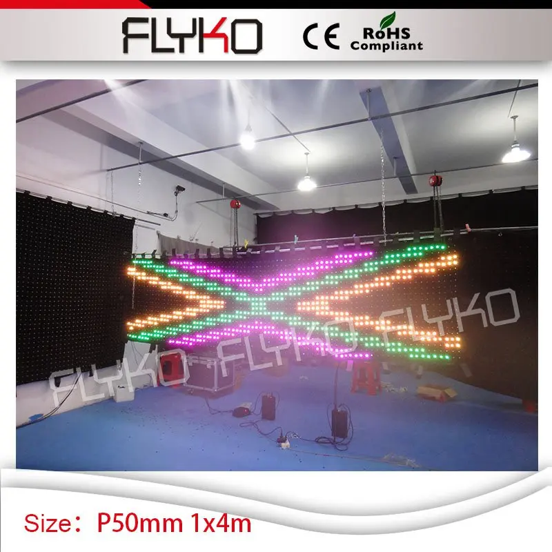 

P50mm high definition 1x4m customized size led backdrop video screen club decoration