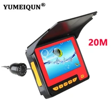 YUMEIQUN 20 М Подводная рыболовная камера HD 1000TVL 4,3 ''ЖК-монитор рыболокатор камера водонепроницаемая с солнцезащитным козырьком 8 шт. ИК лампа