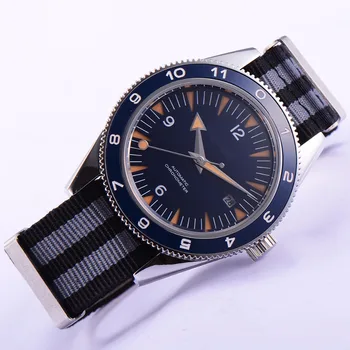

41mm debert blue dial luminous sapphire glass miyota Automatic mens Watch D11