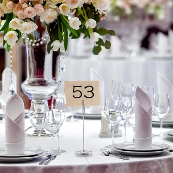 

12 Packs Table Number Card Holders with Alligator Clip Photo Memo Holder Clips for Wedding Party Favor (Silvery)