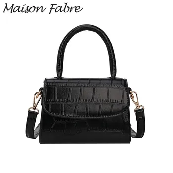 

Maison Fabre Bag women Leather shoulder bag strap handles crocodile small casual handbags 2019 Ladies handbags crossbody bags