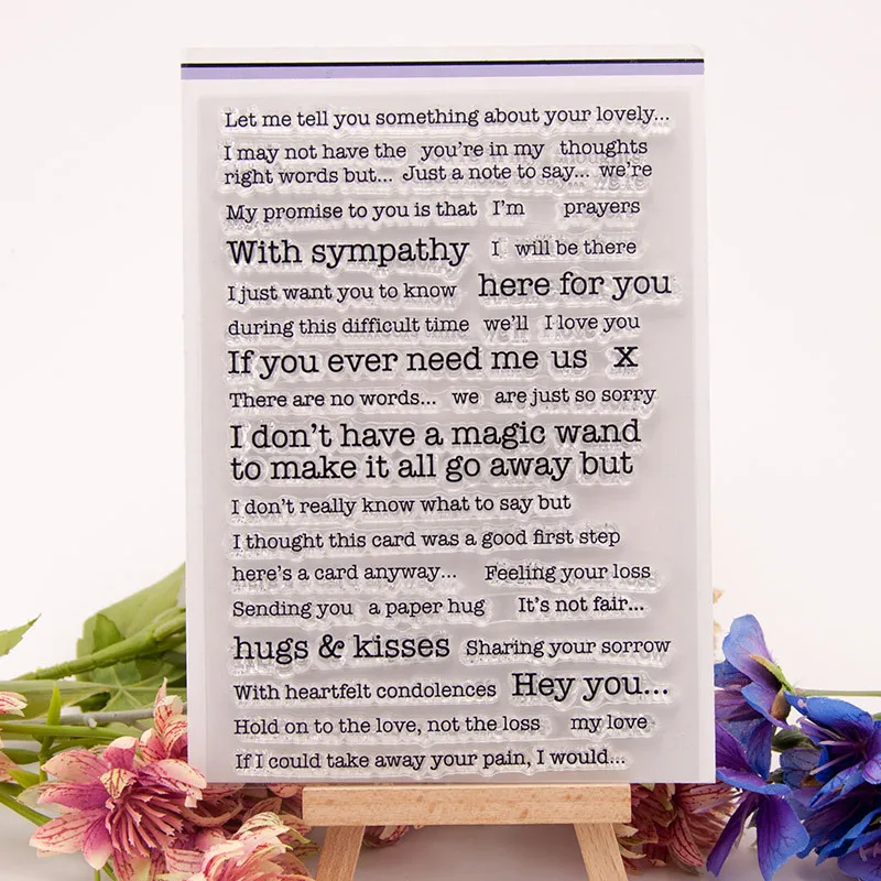 

New Arrival Warm Text Letters Rubber Stamps Craft Transparent Silicone Clear Stamps For Scrapbooking DIY Photo Albums Decoration