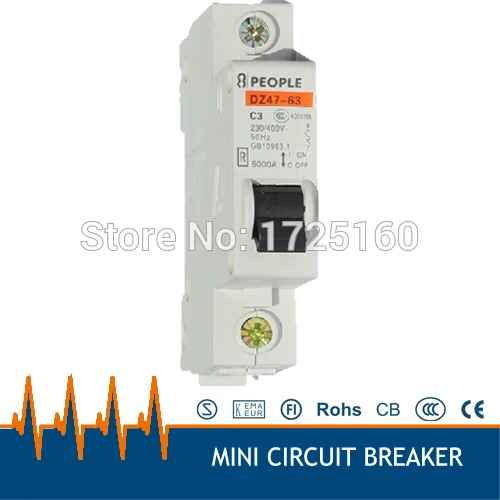 220/230v 3A 1P Низкая цена применимый Семейный мини MCB автоматический выключатель |