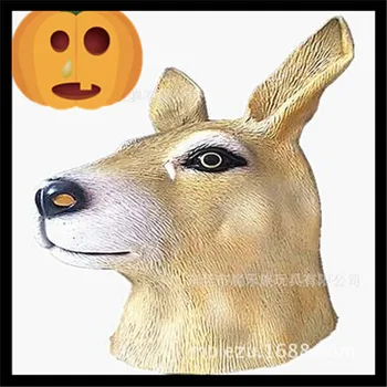 

Top Grade 100% Latex Halloween Kangaroo Mask costume COS Masks funny Latex Scary Animal Masks Masquerade Props Party Mask