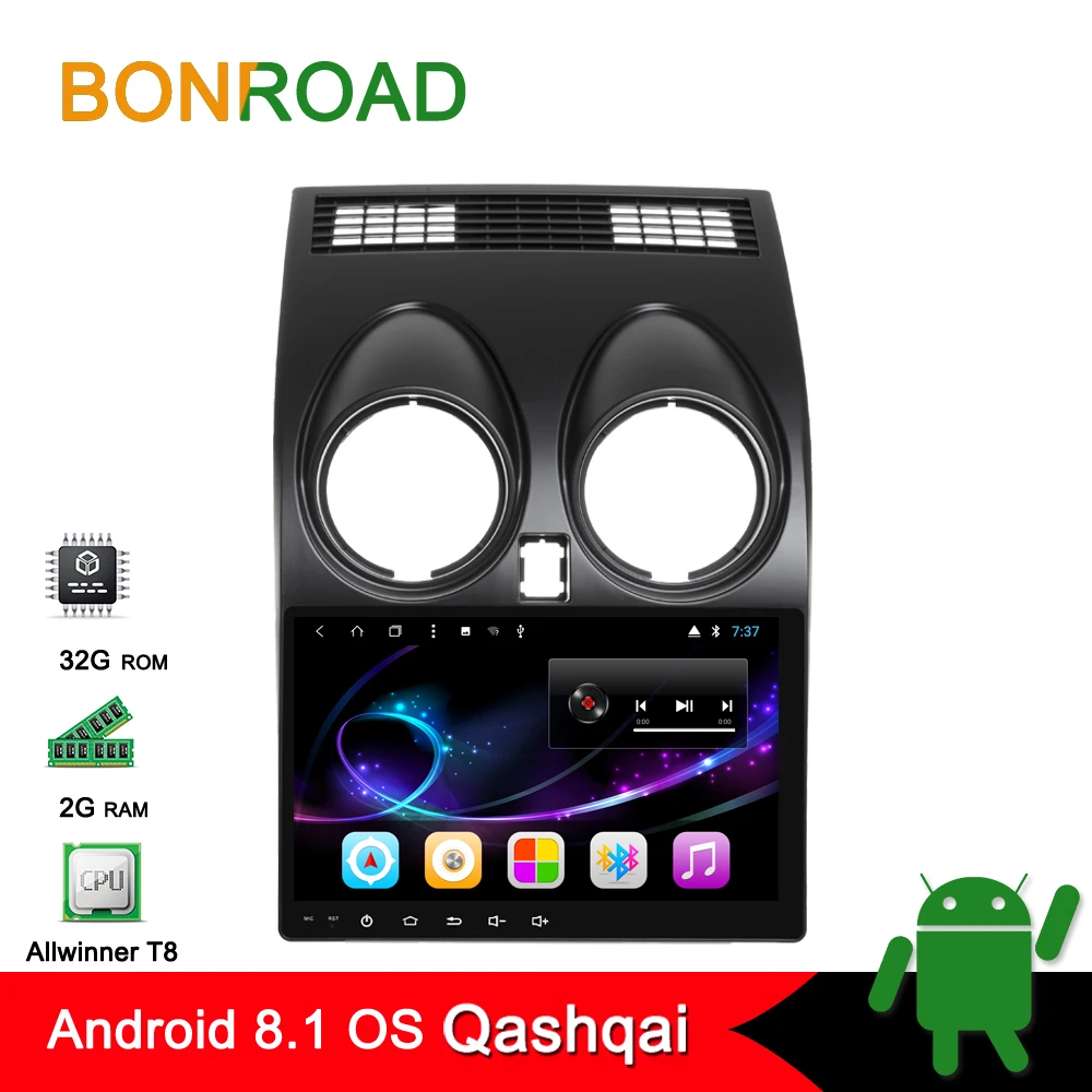 Автомобильный мультимедийный DVD плеер Bonroad 9 дюймов Android 2010 для Nissan Qashqai 2007 Dualis 2014