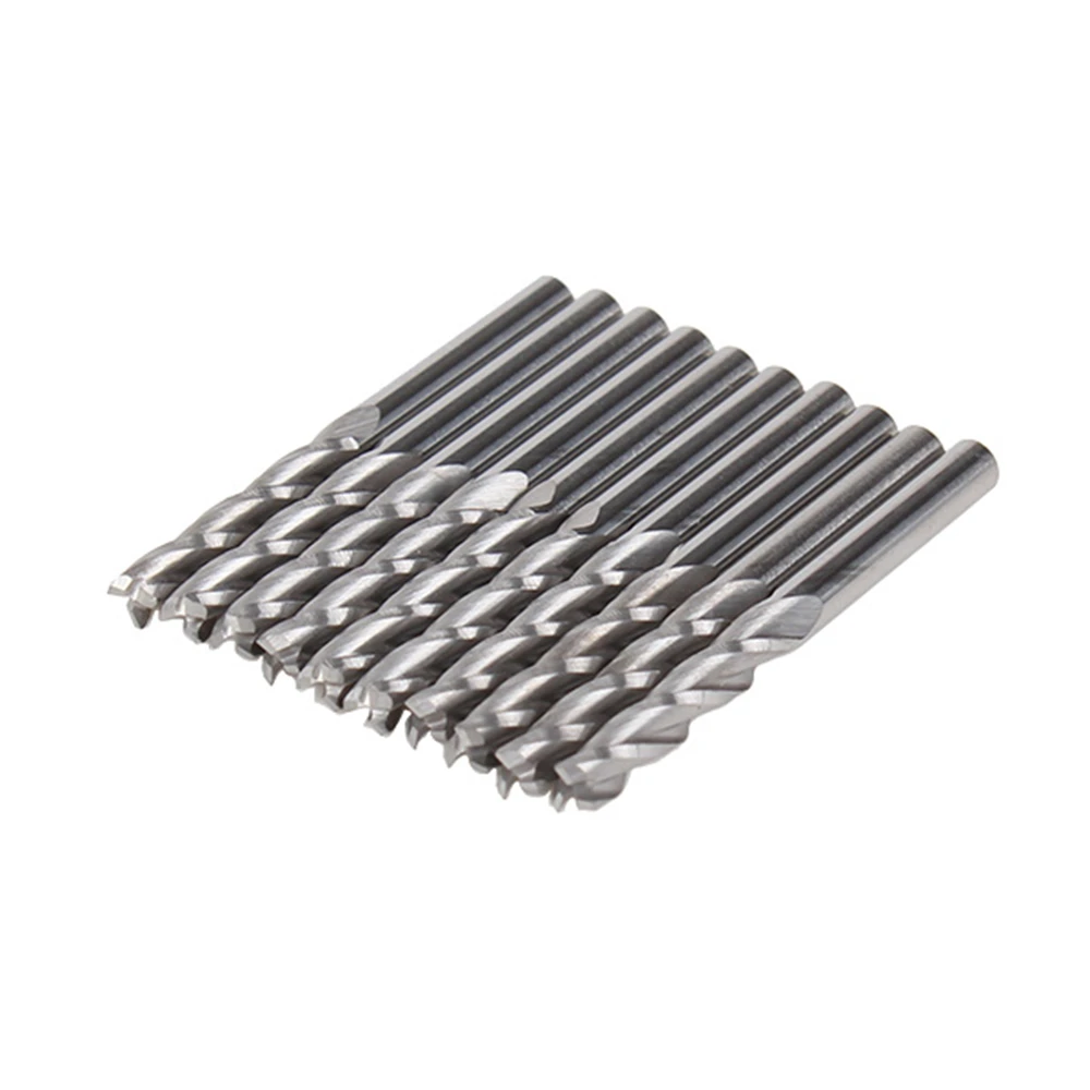 

Generic Three Flute Spiral Cutter 3.175x17mm CNC Router Bits Wood Acrylic Drill Pack Of 10
