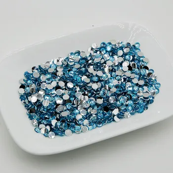 

Hot sale Resin Rhinestone Aquamarine color 5000pcs/lot Acrylic strass for Nail Art garment shoes bags