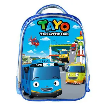 

TAYO Bus Blue School Bags for Teenagers Cartoon Cars 13inch 3D Printing Boys Girls Children Kids School Bag