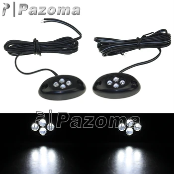 

1 Pair Pazoma White Light 4 LED Turn Signal Blinker Light Flush Stealth Mini Supermoto Motorcycle Bike Winker Lamp Indicator