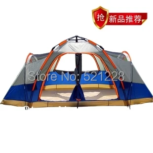 

Fully-automatic 4 seasons double layer family 6-8 persons fishing beach outdoor camping tent automatic,tent 6 person 2 bedrooms
