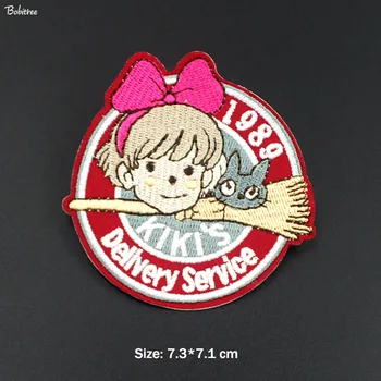 

Anime 1989 Kiki's Delivery Service Patch Embroidered Sew Iron on Badges Stickers for Jacket Jeans Backpack DIY Patches