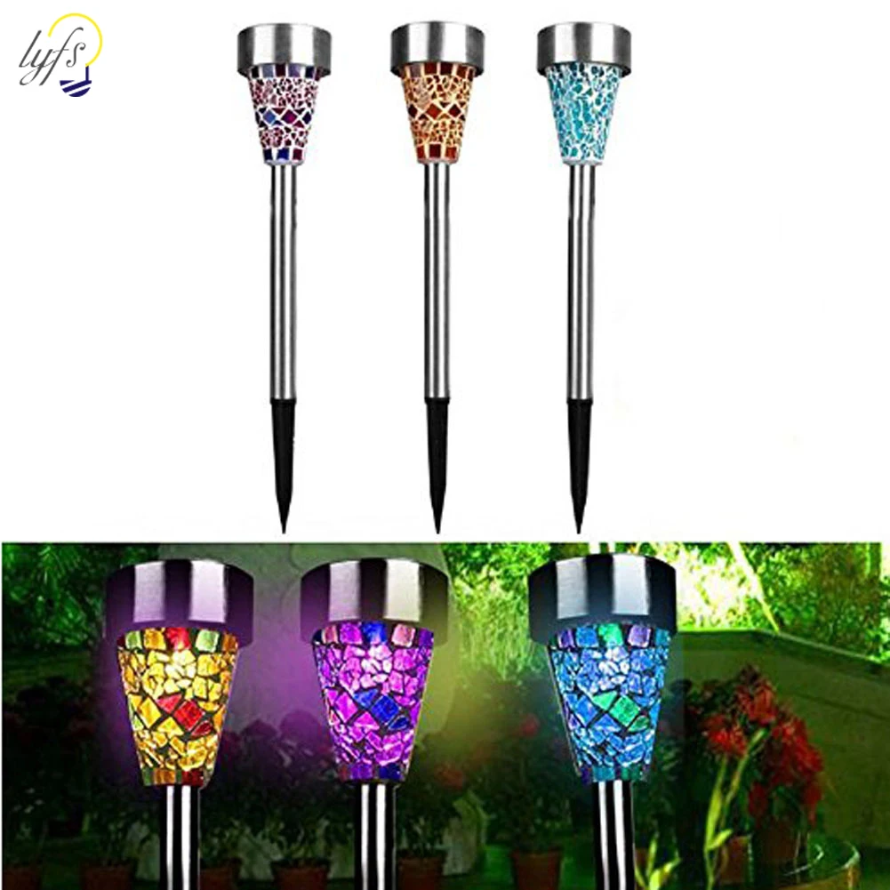 

LYFS Solar panel Outdoor Grounding Light LED Mosaic Light Spotlight Landscape Garden Yard Path Lawn Solar Lamps