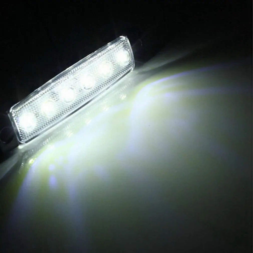 Белый Высокий светильник грузовик боковой светильник 6LED 2835SMD Водонепроницаемый для автобусы грузовики 12V 24V Высокая яркость низкая Мощность потребления - Испускаемый цвет: Белый